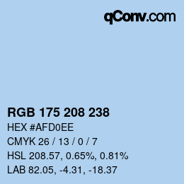 Color code: RGB 175 208 238 | qconv.com