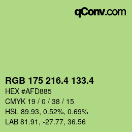 カラーコード: RGB 175 216.4 133.4 | qconv.com