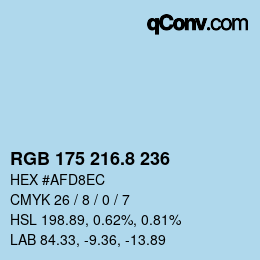 Color code: RGB 175 216.8 236 | qconv.com
