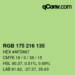 颜色代码: RGB 175 216 135 | qconv.com