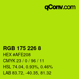 Color code: RGB 175 226 8 | qconv.com