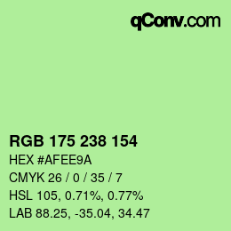 Farbcode: RGB 175 238 154 | qconv.com