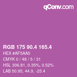 カラーコード: RGB 175 90.4 165.4 | qconv.com