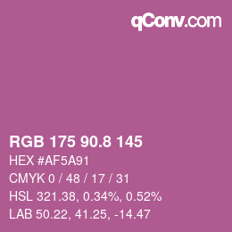 カラーコード: RGB 175 90.8 145 | qconv.com