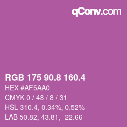 カラーコード: RGB 175 90.8 160.4 | qconv.com