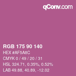 Farbcode: RGB 175 90 140 | qconv.com
