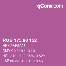 Farbcode: RGB 175 90 152 | qconv.com