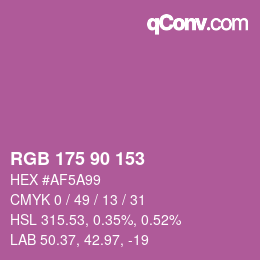 Farbcode: RGB 175 90 153 | qconv.com