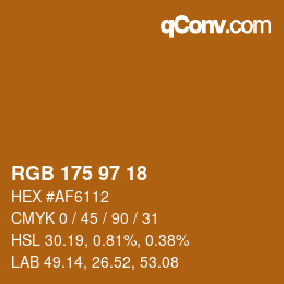 Color code: RGB 175 97 18 | qconv.com