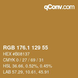 カラーコード: RGB 176.1 129 55 | qconv.com