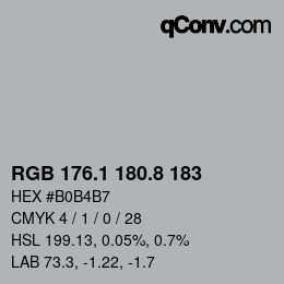 Farbcode: RGB 176.1 180.8 183 | qconv.com