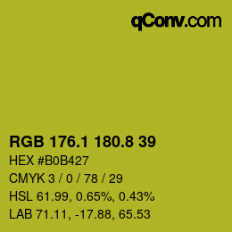 カラーコード: RGB 176.1 180.8 39 | qconv.com