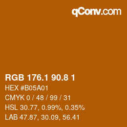 カラーコード: RGB 176.1 90.8 1 | qconv.com