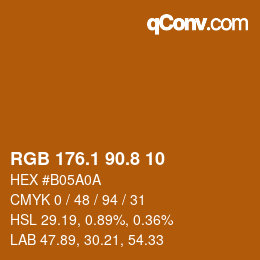 Color code: RGB 176.1 90.8 10 | qconv.com