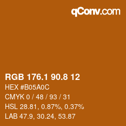 Farbcode: RGB 176.1 90.8 12 | qconv.com