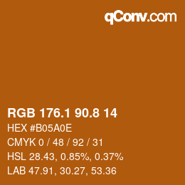 Color code: RGB 176.1 90.8 14 | qconv.com