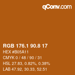 Farbcode: RGB 176.1 90.8 17 | qconv.com