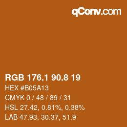 Farbcode: RGB 176.1 90.8 19 | qconv.com