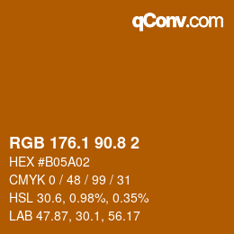 Color code: RGB 176.1 90.8 2 | qconv.com