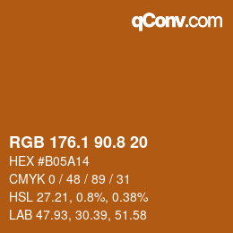 Farbcode: RGB 176.1 90.8 20 | qconv.com