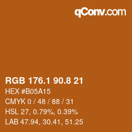 Código de color: RGB 176.1 90.8 21 | qconv.com