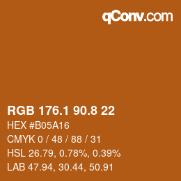 Color code: RGB 176.1 90.8 22 | qconv.com