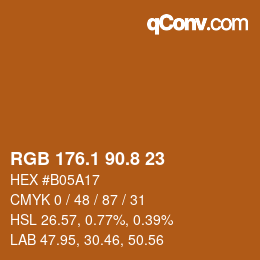 Color code: RGB 176.1 90.8 23 | qconv.com