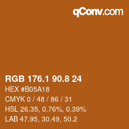 Farbcode: RGB 176.1 90.8 24 | qconv.com