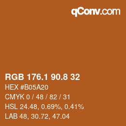Color code: RGB 176.1 90.8 32 | qconv.com