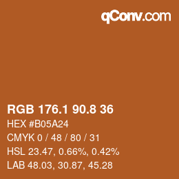 Color code: RGB 176.1 90.8 36 | qconv.com