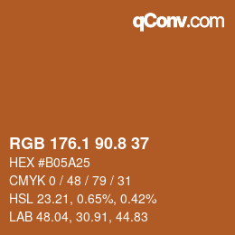 Color code: RGB 176.1 90.8 37 | qconv.com