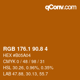 Color code: RGB 176.1 90.8 4 | qconv.com