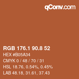 Farbcode: RGB 176.1 90.8 52 | qconv.com