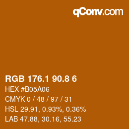 Color code: RGB 176.1 90.8 6 | qconv.com