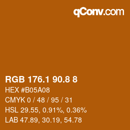 Color code: RGB 176.1 90.8 8 | qconv.com
