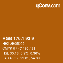 カラーコード: RGB 176.1 93 9 | qconv.com