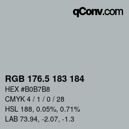 Code couleur: RGB 176.5 183 184 | qconv.com
