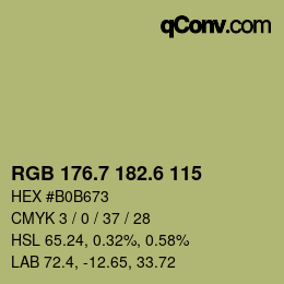 カラーコード: RGB 176.7 182.6 115 | qconv.com