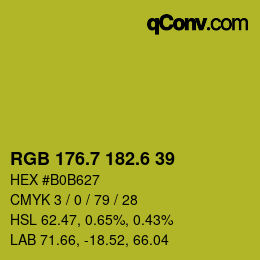 カラーコード: RGB 176.7 182.6 39 | qconv.com