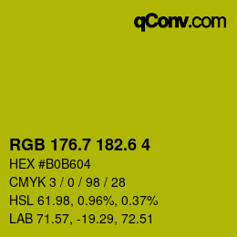 カラーコード: RGB 176.7 182.6 4 | qconv.com