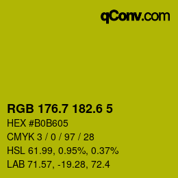 カラーコード: RGB 176.7 182.6 5 | qconv.com