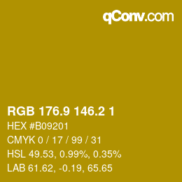 カラーコード: RGB 176.9 146.2 1 | qconv.com
