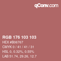 Farbcode: RGB 176 103 103 | qconv.com