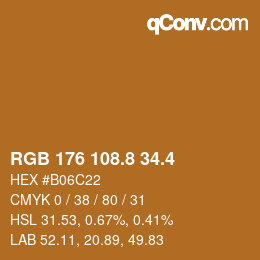 カラーコード: RGB 176 108.8 34.4 | qconv.com