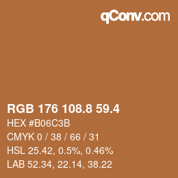 カラーコード: RGB 176 108.8 59.4 | qconv.com