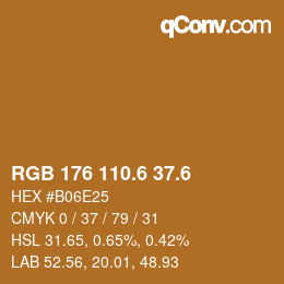 カラーコード: RGB 176 110.6 37.6 | qconv.com