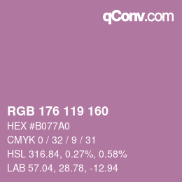 カラーコード: RGB 176 119 160 | qconv.com