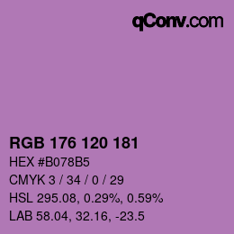 Farbcode: RGB 176 120 181 | qconv.com