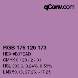Farbcode: RGB 176 126 173 | qconv.com