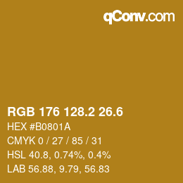 カラーコード: RGB 176 128.2 26.6 | qconv.com